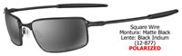 Oakley Square Wire Polarized Matte Black / Black Iridium (12-877)